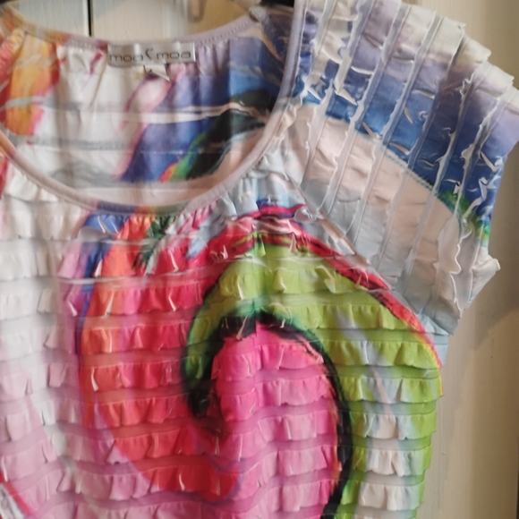 Moa Moa Multicolor Ruffle Blouse - Picture 5 of 9